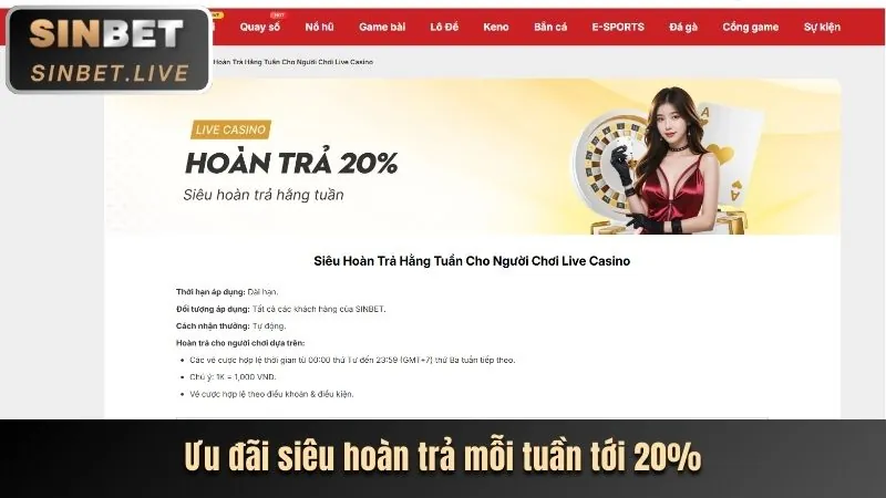 Banner khuyến mãi sòng bạc VU88